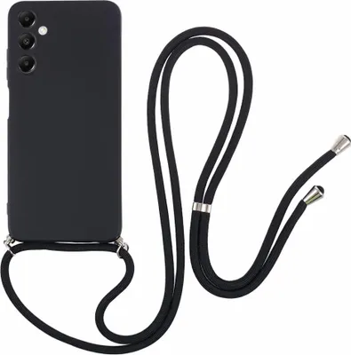 Produktbild von Samsung Galaxy A05s Hülle - Coverup Colour TPU Back Cover mit Handykette - Charcoal Black