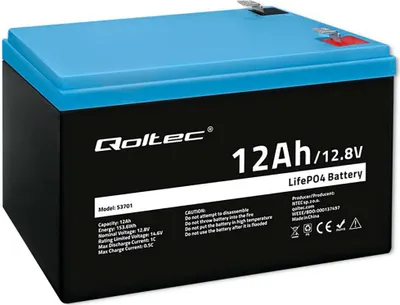 Immagine prodotto di Qoltec QOLTEC 53701 LiFePO4 battery / 12Ah