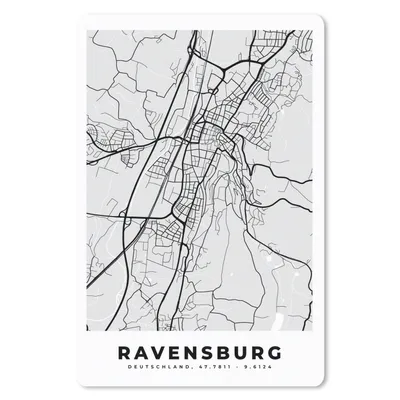 Produktbild von MuchoWow® Mauspad Mousepad Karte - Deutschland - Ravenburg - Karte - Stadtplan 40x60 cm - Mousepads - Maus Mat - Pad - Mausunterlage - Schreibtisch Accesoire