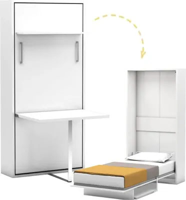 Produktbild von Multimo HAPPY TABLE Wandbett mit Schreibtisch, 90x190 cm : Grün Farbe: Grün