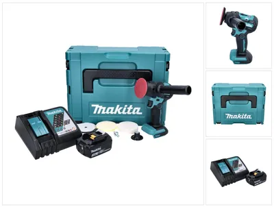 Obrázok produktu pre Akumulátorová leštička Makita DPV 300 RF1J 18 V 50 / 80 mm bez kefiek + 1x akumulátor 3,0 Ah + nabíjačka + Makpac
