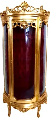 Immagine prodotto di Casa Padrino Mobile in vetro barocco oro / bordeaux - Mobile - Mobile in vetro per soggiorno - Mobile in vetro anticato