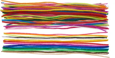 Produktbild von VBS XXL Chenilledraht "Farbenmix", 50 cm, 100er-Set, Ø 6 mm