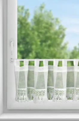 Zdjęcie produktu dla Zasłona okienna 30x150 Roxana biała gotowa na szelkach Eurofirany
