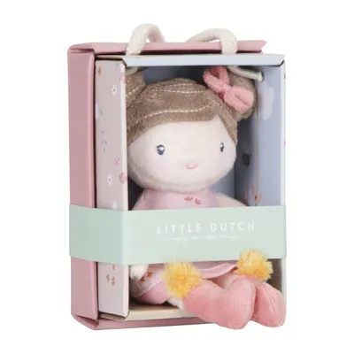 A plush doll in a pink gift box.