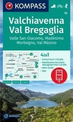 Obrázok produktu pre KOMPASS Wanderkarte 92 Chiavenna/Val Bregaglia 1:50 000