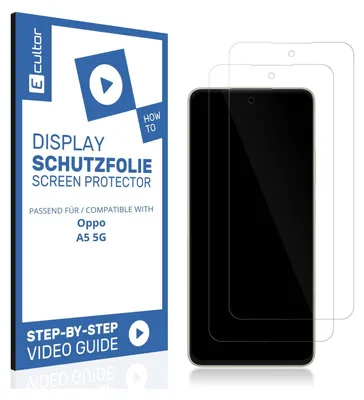 A product packaging and screen protectors for a smartphone.