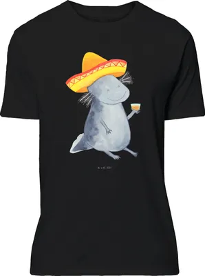 Produktbild von Mr. & Mrs. Panda Tshirt Axolotl Tequila - Schwarz - Geschenk, Spruch, oberteil, T-Shirt, Shirt, S, Party, mit Motiv, trinken, Mexiko, Urlaub