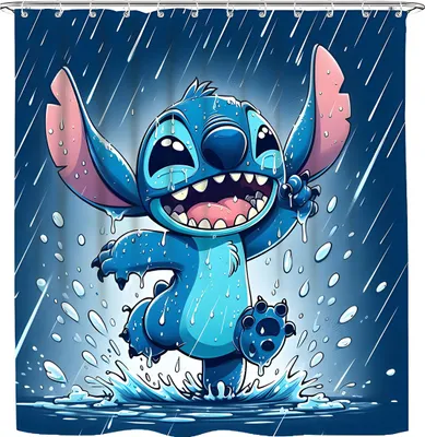 Produktbild von Design-Multifunktionsvorhang 180 x 180 cm – Stitch im Regen