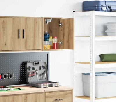 Produktbild von Garagen-Wandschrank Artisan-Eiche Holzwerkstoff ,Aktenschränke 2025