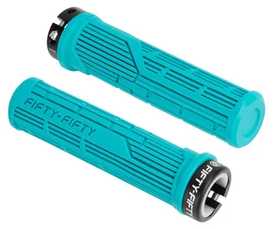 Obrázok produktu pre Riadidlá na bicykel, MTB, s uzamykacím systémom, modrej farby, mäkké, protišmykové, vhodné pre riadidlá s priemerom 20-23 mm