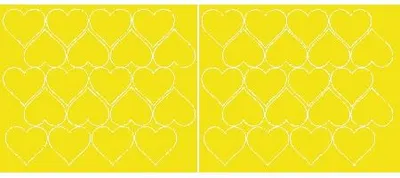 Produktbild von Valentinstag-Herzaufkleber, 5 cm, 40 Stück, gelb matt