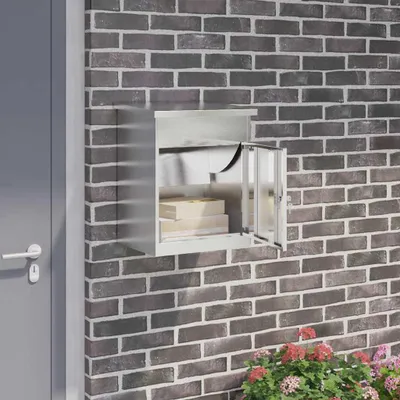 Produktbild von Paketdrop-Box Schwarz 44 x 35 x 59 cm Edelstahl
