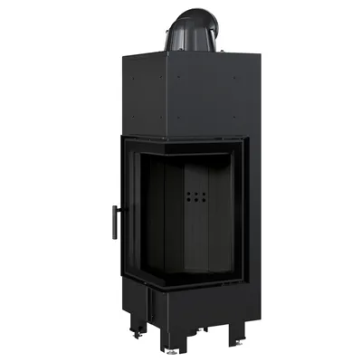 Immagine prodotto di Inserto camino in acciaio KRATKI MBN destro 10 kW Ø 200 rivestimento nero