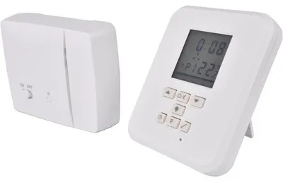 Obrázek produktu pro Programovatelný elektronický termostat, bezdrátový, 3 volné + 6 přednastavených programů, dosah 70 m, 16(5) A