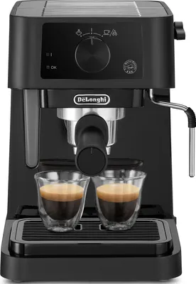 Produktbild von Delonghi EC235BK Traditionelle Espressomaschine, Kunststoffgehäuse, 1100 Watt, 15 Bar, 1 l FÃ1/4llmenge, Milchaufschäumer