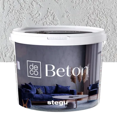 Produktbild von Stegu Deco Beton, Wandbeschichtung mit Betonoptik, Dekorputz, 20 kg, gebrochenes Weiß