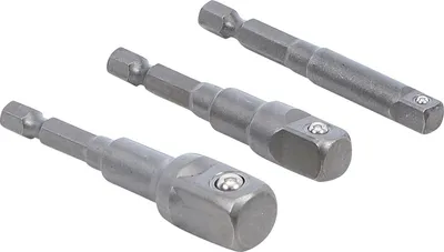 Productafbeelding van Boormeuradapter set 3-delig met buitenhexagon 6.3 mm (1/4") voor boren