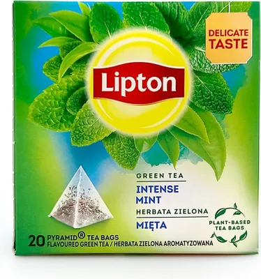Produktbild von Lipton Grüner Tee Intense Minze, 20er Pack