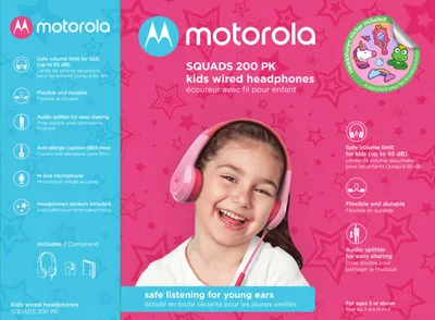 Immagine prodotto di Cuffie per bambini con cavo Squad 200, rosa