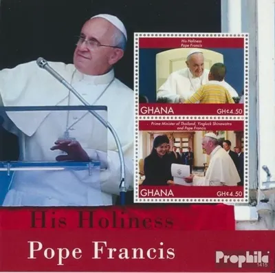 Produktbild von Briefmarken Ghana 2014 Mi Block537 (kompl.Ausg.) postfrisch Papst Franziskus