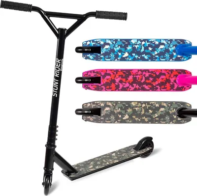 Produktbild von LifeGoods StuntRider - Stunt Scooter - Tretroller ab 8 Jahre - 100mm Räder - Jungen/Mädchen - Schwarz