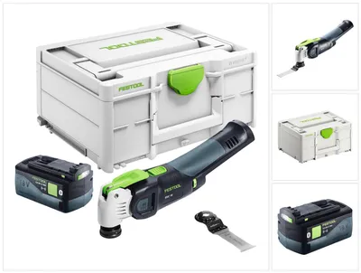 Immagine prodotto di Festool VECTURO OSC 18 E-Basic utensile oscillante a batteria 18 V Starlock Max Brushless + 1x batteria 5,0 Ah + systainer - senza caricatore
