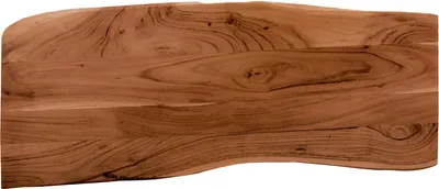 A close-up view of a wooden tabletop with natural wood grain patterns.