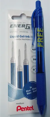 Produktbild von Pentel EnerGel LR7 Nachfüllmine, 0.7 mm, Blau (3 Stück)