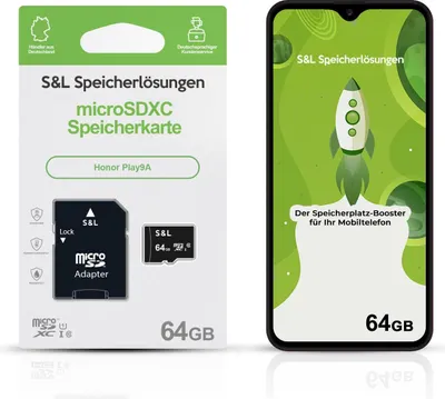 Produktbild von microSD Speicherkarte S&L für Honor Play9A - Speicherkapazität: 64 GB