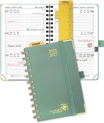 Produktbild von Taschenkalender A6, Wochenübersicht, 17 Monate, Spiralbindung, Hardcover, für Schule