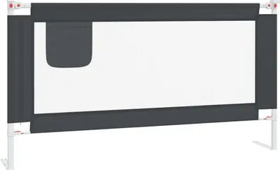 Image de vidaXL Barrière de sécurité pour jeune enfant gris foncé 160x25 cm Tissu