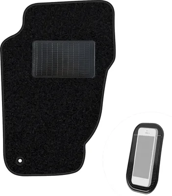 Produktbild von moto-MOLTICO Fahrer Fußmatte Auto Velours Fahrerseite Autoteppiche Schwarz Fahrermatte 1-teilig passend für Jeep Cherokee 2002-2007