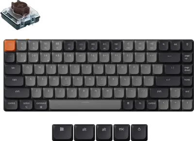 Obrázok produktu pre Mechanická klávesnica Keychron K3 QMK/VIA Kabelloss, verzia 3, biela LED, nízkoprofilový spínač Keychron 2.0 Brown Switch K3X-A3
