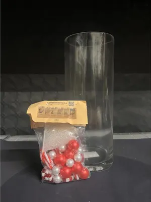 Imagen del producto de HBX, jarrón para decoración natural, con perlas de agua, adornos navideños, 25 cm