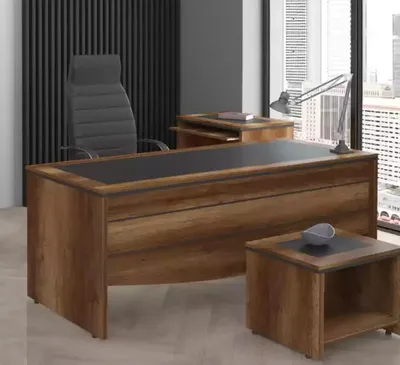 Produktbild von Arbeitszimmer Schreibtisch Holz Bürotisch Büro Möbel Design Chefschreibtisch