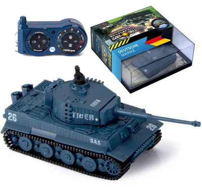 Produktbild von Mini R/C Tiger Panzer Ferngesteuerter Modellpanzer mit Fernbedienung Licht und Soundeffekten RC Panzerfahrzeug für Kinder & Erwachsene