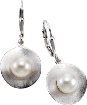 Produktbild von Zeeme Pearls Ohrringe 925/- Sterling Silber 3,2cm weiß Perle weiß 273230101-1