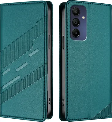 Produktbild von Hülle für Samsung Galaxy A16 5G/4G, Kunstleder Brieftaschen Handyhülle mit Kartenfach und Standfunktion Grün