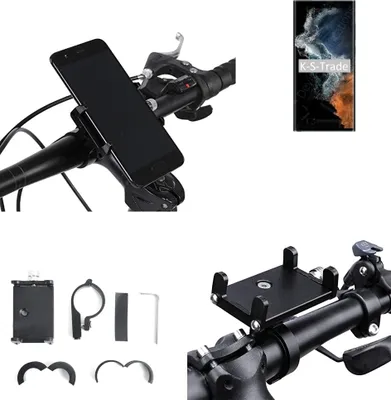Produktbild von K-S-Trade Handyhalterung für das Fahrrad kompatibel mit Samsung Galaxy S22 Ultra Exynos Halter Lenkstange Fahrradhalterung Motorrad Bike Mount