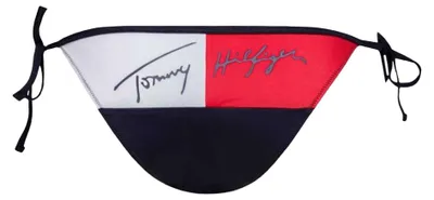 Produktbild von Tommy Hilfiger - Bikinihöschen für Damen, Seitlich gebunden NA509 (S) (Rot/Weiß/Marine)