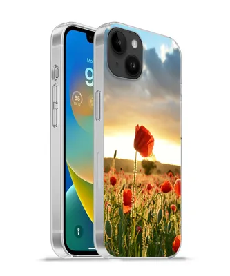 Produktbild von MuchoWow® Handyhülle Schutzhülle Hülle für Apple iPhone 14 Plus - Soft case Bunter Himmel über vielen Mohnblumen Silikon Softcase Handy Hülle - Abbildung