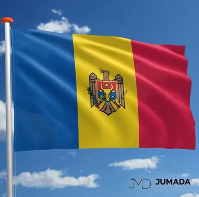 Produktbild von Jumadas Moldawien-Flagge – Moldawien-Flagge – Flagge Moldawien – Flaggen – Polyester – 150 x 90 cm