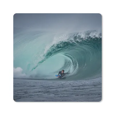 Produktbild von MuchoWow® Mauspad Mousepad Surfer in großer Welle 20x20 cm - Mousepads - Maus Mat - Pad - Mausunterlage - Desk Mat - Bureauartikeln