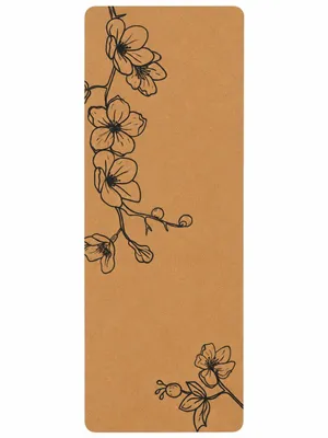 Produktbild von Korkmatte 61x183 cm mit Aufdruck ORCHID FLOW für Yoga, Fitness und Pilates