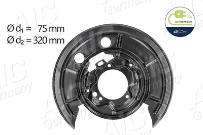 Produktbild von AIC Spritzblech Bremsscheibe für FIAT Ducato Kastenwagen (250, 290) Hinten Rechts 56432 Ankerblech