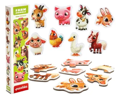 Zdjęcie produktu dla Zwierzęta: puzzle edukacyjne 8 zwierząt: 16 elementów