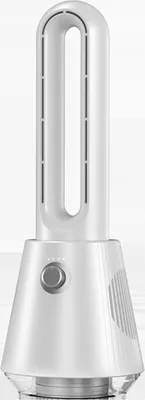 Image de Ventilateur sans pales Zimilo Ventilateur de table USB rechargeable Batterie 4000 mAh Silencieux 5 vitesses Vent puissant Orientable pour chambre à coucher, bureau, dortoir, blanc