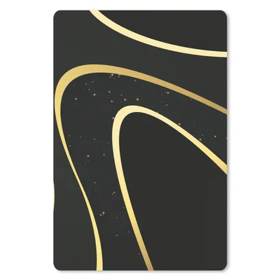 Produktbild von MuchoWow® Mauspad Mousepad Goldene Wellen auf schwarzem Hintergrund 40x60 cm - Mousepads - Maus Mat - Pad - Mausunterlage - Schreibtisch Accesoire