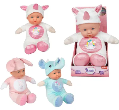 Produktbild von Toi-toys Beau weiche Babypuppe im Tierkostüm, 31 cm